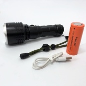 Ліхтар поліцейський X-Balog BL-531-P90 1х26650 8800mah USB/microUSB/ 3хААА R3 функція Power Bank. Зображення №12