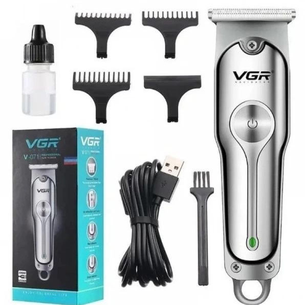 Машинка для стрижки волосся акумуляторна VGR V-071 тример для бороди та вусів, окантувальна машинка Машинка для стрижки волосся акумуляторна VGR V-071 тример для бороди та вусів, окантувальна машинка