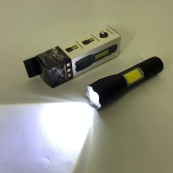 Ліхтарик акумуляторний ручний Bailong BL-29 діод T6 + COB зарядка від USB, ліхтарик led, водонепроникний. Зображення №23 Ліхтарик акумуляторний ручний Bailong BL-29 діод T6 + COB зарядка від USB, ліхтарик led, водонепроникний. Зображення №23
