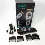 Машинка для стрижки волосся та бороди професійна VGR V-699 з насадками та LED дисплеєм. Колір: чорний. Зображення №11