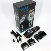 Машинка для стрижки волосся та бороди професійна VGR V-699 з насадками та LED дисплеєм. Колір: чорний. Зображення №12
