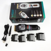 Машинка для стрижки волосся та бороди професійна VGR V-699 з насадками та LED дисплеєм. Колір: чорний. Зображення №19