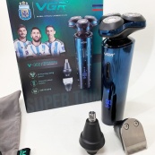 Багатофункціональна професійна електробритва VGR 3 в 1 V-303: бритва, триммер та стрижка. Зображення №4 Багатофункціональна професійна електробритва VGR 3 в 1 V-303: бритва, триммер та стрижка. Зображення №4