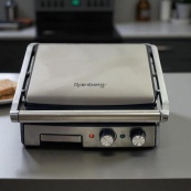 Гриль двухсторонний немецкого качества Rainberg RB-2282 прижимной электрический гриль с пластинами 3800Вт. Изображение №3 Гриль двухсторонний немецкого качества Rainberg RB-2282 прижимной электрический гриль с пластинами 3800Вт. Изображение №3