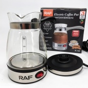 Електрична турка для кави RAF R.125 Кавоварка зі скляною чашею 500мл 600 Вт. Колір: чорний. Зображення №4