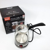 Електрична турка для кави RAF R.125 Кавоварка зі скляною чашею 500мл 600 Вт. Колір: чорний. Зображення №9