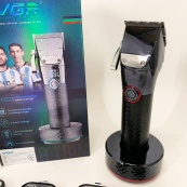 Професійна бездротова машинка для стрижки VGR V-682 RED тример для волосся. Зображення №6