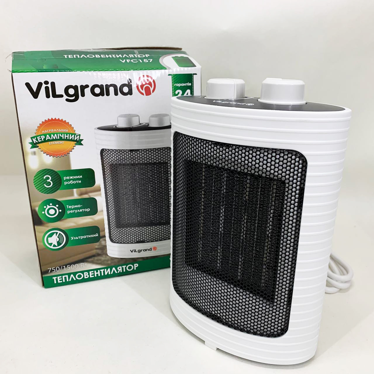 Тепловентилятор керамический ViLgrand VFC157 Тепловентилятор керамический ViLgrand VFC157