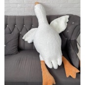 Гігантська м'яка плюшева іграшка Гусь-обіймусь 110 см білий подушка Гусь-обіймашка. Зображення №2 Гігантська м'яка плюшева іграшка Гусь-обіймусь 110 см білий подушка Гусь-обіймашка. Зображення №2