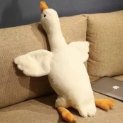 Гігантська м'яка плюшева іграшка Гусь-обіймусь 110 см білий подушка Гусь-обіймашка. Зображення №4 Гігантська м'яка плюшева іграшка Гусь-обіймусь 110 см білий подушка Гусь-обіймашка. Зображення №4