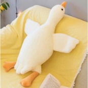 Гігантська м'яка плюшева іграшка Гусь-обіймусь 110 см білий подушка Гусь-обіймашка. Зображення №5 Гігантська м'яка плюшева іграшка Гусь-обіймусь 110 см білий подушка Гусь-обіймашка. Зображення №5