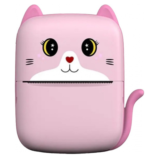 Портативний дитячий термопринтер з Bluetooth A8 Cat міні принтер для телефону Pink Портативний дитячий термопринтер з Bluetooth A8 Cat міні принтер для телефону Pink