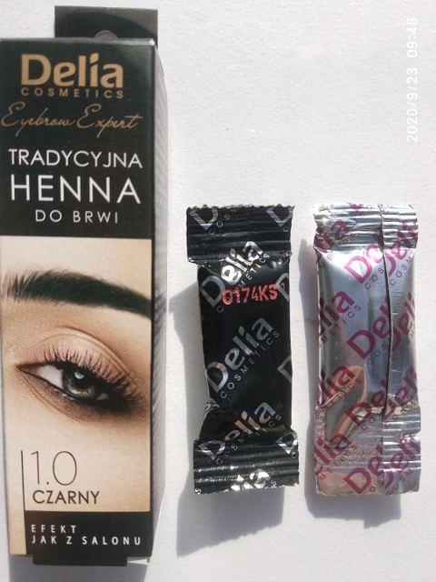 Фарба для брів на основі хни Delia Cosmetics Henna 2 г Чорна Фарба для брів на основі хни Delia Cosmetics Henna 2 г Чорна