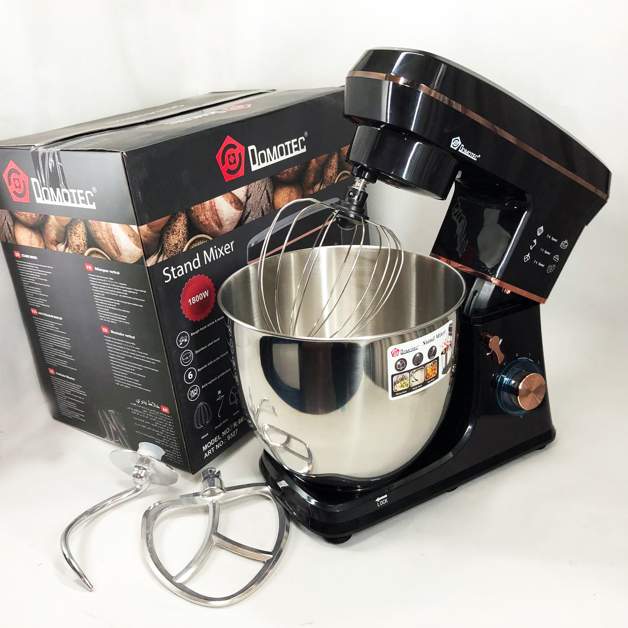 Настільний міксер-тестоміс планетарний Domotec R 6673 12 л, Планетарний комбайн Стаціонарний для дому Настільний міксер-тестоміс планетарний Domotec R 6673 12 л, Планетарний комбайн Стаціонарний для дому