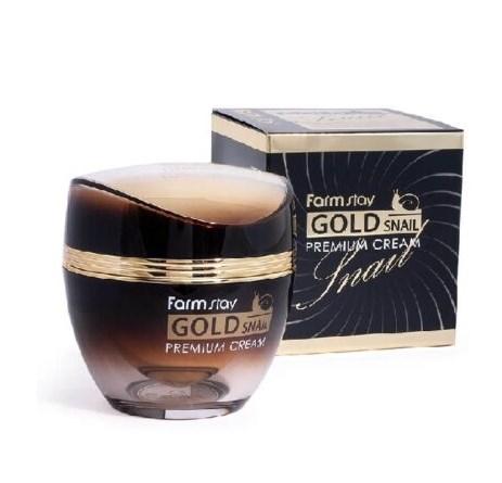 Крем для обличчя омолоджувальний FarmStay Gold Snail з муцином равлика 50 мл Крем для обличчя омолоджувальний FarmStay Gold Snail з муцином равлика 50 мл
