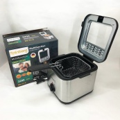 Фритюрница для дома Rainberg RB-2219 с терморегулятором и съемной чашей электрофритюрница мини фритюрница. Изображение №4