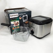 Фритюрница для дома Rainberg RB-2219 с терморегулятором и съемной чашей электрофритюрница мини фритюрница. Изображение №6