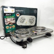 Електрична плита Rainberg RB-008 на 2 поверхні спіральна + 2 регулятори 3500 Вт. Зображення №5 Електрична плита Rainberg RB-008 на 2 поверхні спіральна + 2 регулятори 3500 Вт. Зображення №5