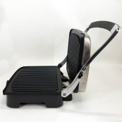 Гриль притискний Rainberg RB-5413 терморегулятор антипригарний 3200 Вт нержавіюча сталь. Зображення №2