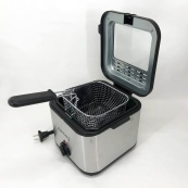 Фритюрница для дома Rainberg RB-2219 с терморегулятором и съемной чашей электрофритюрница мини фритюрница. Изображение №9