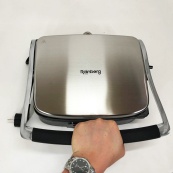 Гриль притискний Rainberg RB-5413 терморегулятор антипригарний 3200 Вт нержавіюча сталь. Зображення №3