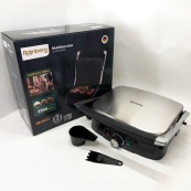 Гриль притискний Rainberg RB-5413 терморегулятор антипригарний 3200 Вт нержавіюча сталь. Зображення №12