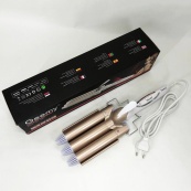 Плойка потрійна хвиля GEMEI GM-1988-25 керамічне покриття з регулювань температури. Зображення №2