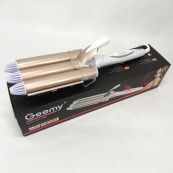 Плойка потрійна хвиля GEMEI GM-1988-25 керамічне покриття з регулювань температури. Зображення №3