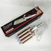 Плойка потрійна хвиля GEMEI GM-1988-25 керамічне покриття з регулювань температури. Зображення №6