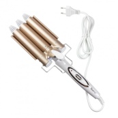 Плойка потрійна хвиля GEMEI GM-1988-25 керамічне покриття з регулювань температури. Зображення №7