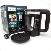 Електрочайник Rainberg RB-2220 скляний дисковий прозорий. Чайник із підсвічуванням 2200W. Колір: чорний. Зображення №6 Електрочайник Rainberg RB-2220 скляний дисковий прозорий. Чайник із підсвічуванням 2200W. Колір: чорний. Зображення №6