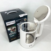 Электрочайник Rainberg RB-2220 стеклянный, дисковый прозрачный. Чайник с подсветкой 2200 Вт. Цвет: белый. Изображение №8 Электрочайник Rainberg RB-2220 стеклянный, дисковый прозрачный. Чайник с подсветкой 2200 Вт. Цвет: белый. Изображение №8