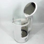 Электрочайник Rainberg RB-2220 стеклянный, дисковый прозрачный. Чайник с подсветкой 2200 Вт. Цвет: белый. Изображение №11 Электрочайник Rainberg RB-2220 стеклянный, дисковый прозрачный. Чайник с подсветкой 2200 Вт. Цвет: белый. Изображение №11