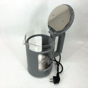 Електрочайник Rainberg RB-2220 скляний дисковий прозорий. Чайник із підсвічуванням 2200 Вт. Колір: сірий. Зображення №10 Електрочайник Rainberg RB-2220 скляний дисковий прозорий. Чайник із підсвічуванням 2200 Вт. Колір: сірий. Зображення №10