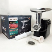 Електрична м'ясорубка Rainberg RB-677 2600 Вт з насадкою для ковбас, м'ясорубка з металевим редуктором. Зображення №4 Електрична м'ясорубка Rainberg RB-677 2600 Вт з насадкою для ковбас, м'ясорубка з металевим редуктором. Зображення №4