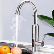 Проточний водонагрівач Delimano RX-0111c LCD дисплеєм 3кВт Кран електричний нижнє підключення. Зображення №8