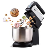 Стаціонарний міксер ручний RAF R.6652 із металевою чашею 3.5 л 1000 Вт. Зображення №3 Стаціонарний міксер ручний RAF R.6652 із металевою чашею 3.5 л 1000 Вт. Зображення №3