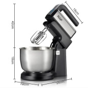 Стаціонарний міксер ручний RAF R.6652 із металевою чашею 3.5 л 1000 Вт. Зображення №6 Стаціонарний міксер ручний RAF R.6652 із металевою чашею 3.5 л 1000 Вт. Зображення №6