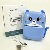 Портативний дитячий термопринтер із Bluetooth A8 Cat міні принтер для телефону Blue. Зображення №2 Портативний дитячий термопринтер із Bluetooth A8 Cat міні принтер для телефону Blue. Зображення №2
