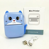 Портативний дитячий термопринтер із Bluetooth A8 Cat міні принтер для телефону Blue. Зображення №6 Портативний дитячий термопринтер із Bluetooth A8 Cat міні принтер для телефону Blue. Зображення №6