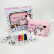 Дитяча цифрова камера з моментальним друком YT008 PINK. Зображення №2 Дитяча цифрова камера з моментальним друком YT008 PINK. Зображення №2