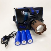 Ліхтар налобний A50-TG, Power Bank 3x18650. Зображення №2