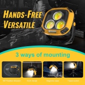 Прожектор фонарь кемпинг W891-1-3COB(White+Yellow)+5SMD(Red) Power bank. Изображение №3