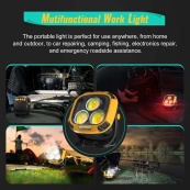 Прожектор фонарь кемпинг W891-1-3COB(White+Yellow)+5SMD(Red) Power bank. Изображение №6