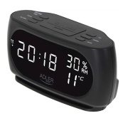 Настільний годинник-будильник Adler AD 1186 Black. Зображення №2