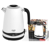 Чайник металевий Adler AD 1295w 1.7л 1850Вт електричний з терморегулятором 40-100 °С White. Зображення №3