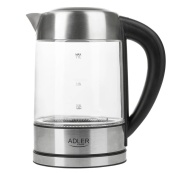 Электрочайник ADLER AD 1247 1.7Л 2200Вт стеклянный с регулятором температуры подсветкой. Изображение №2