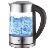 Электрочайник ADLER AD 1247 1.7Л 2200Вт стеклянный с регулятором температуры подсветкой. Изображение №3