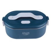 Ланч бокс с подогревом электрический Adler AD 4505 Blue 55 Вт металлический для еды с крышкой 0.8л  220В. Изображение №4