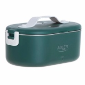 Ланч бокс с подогревом электрический Adler AD 4505 Green 55 Вт металлический для еды с крышкой 0,8л 220В. Изображение №2
